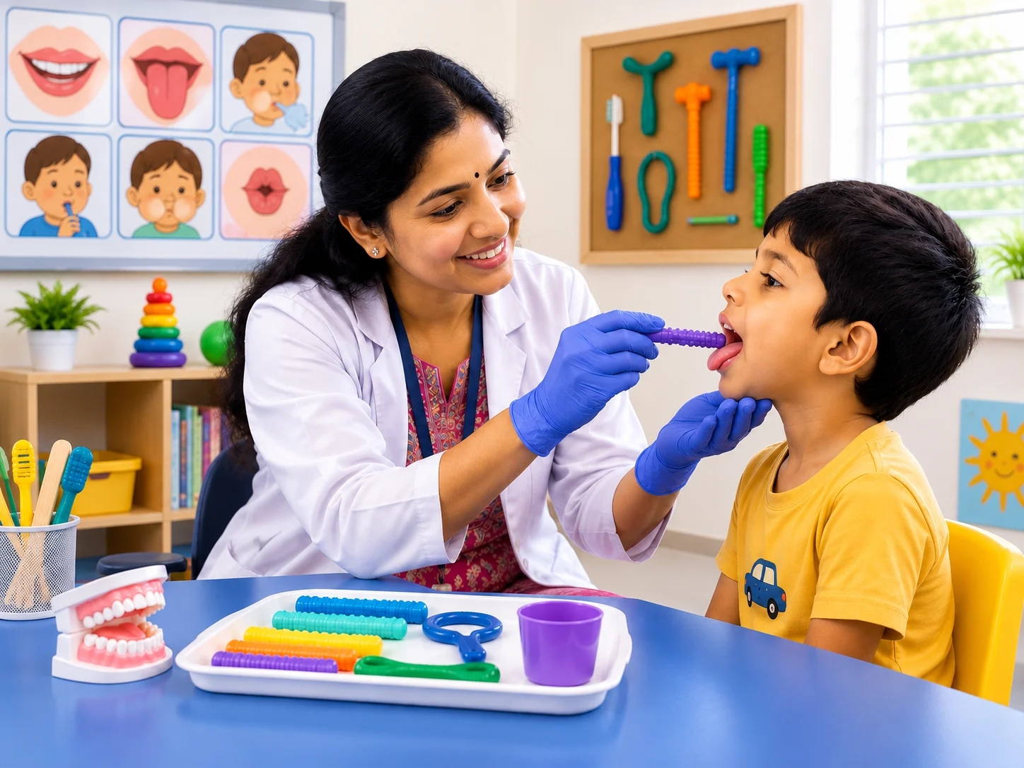 Oral placement therapy support for children