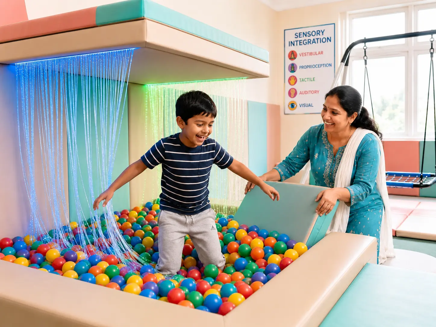 Sensory integration therapy support for children