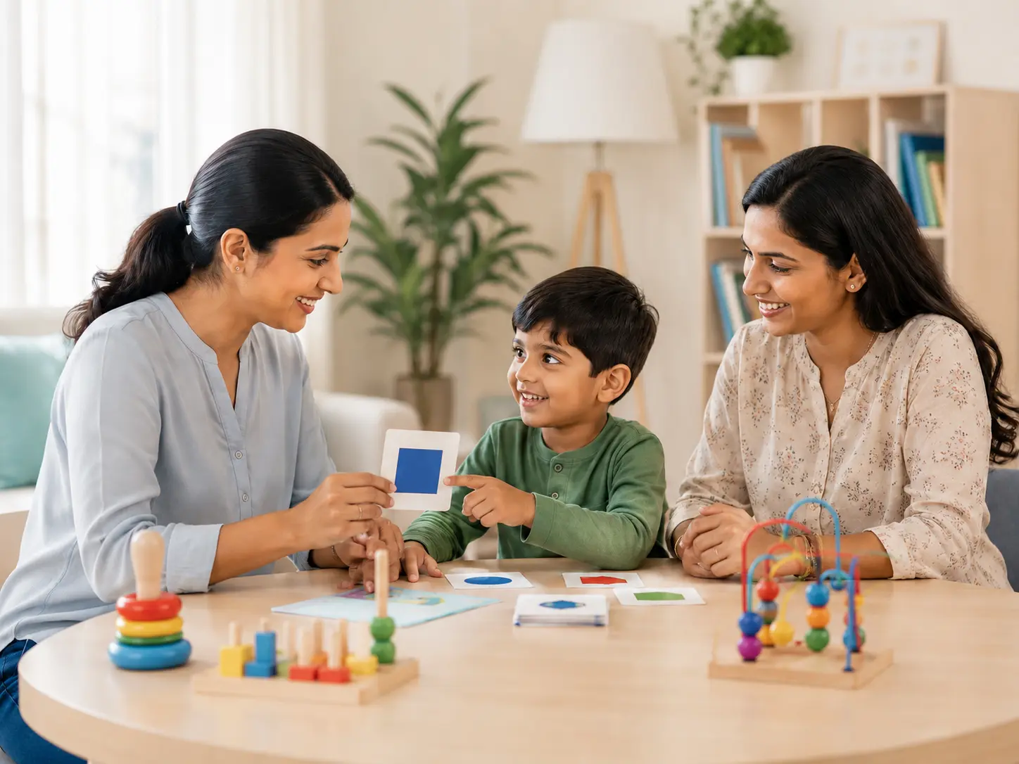 Child receiving therapy support
